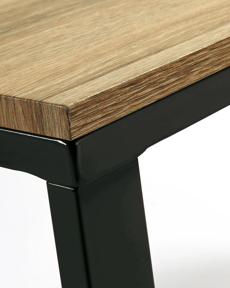 Talbot melamine desk with natural finish, and legs in a black finish, 120 x 60 cm