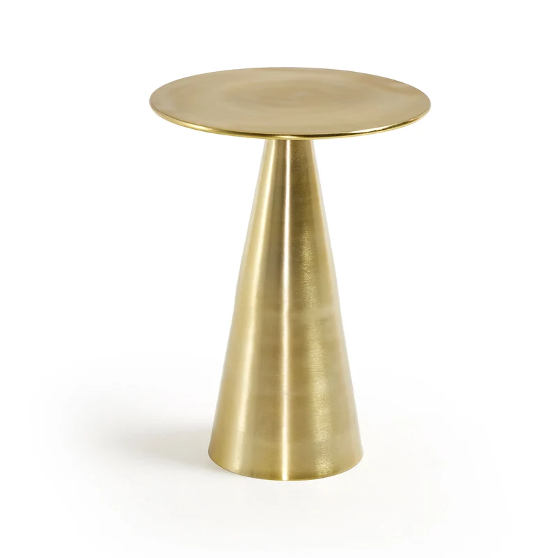 Rhet metal side table with gold finish, Ø 39 cm