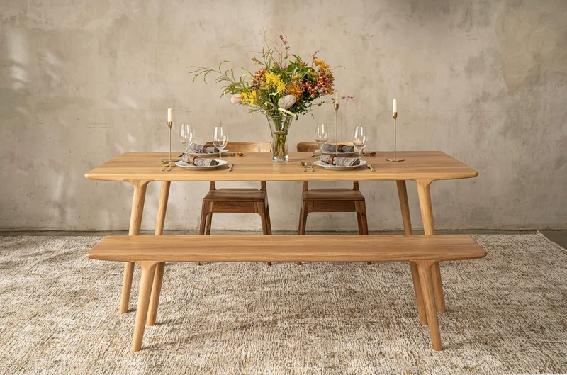 BRUNO Table à manger en Chêne