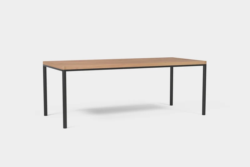 FRANKIE Table de salle à manger extérieure en Chêne