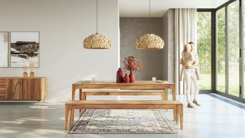 CAROLINA Walnut Extendable Dining Table