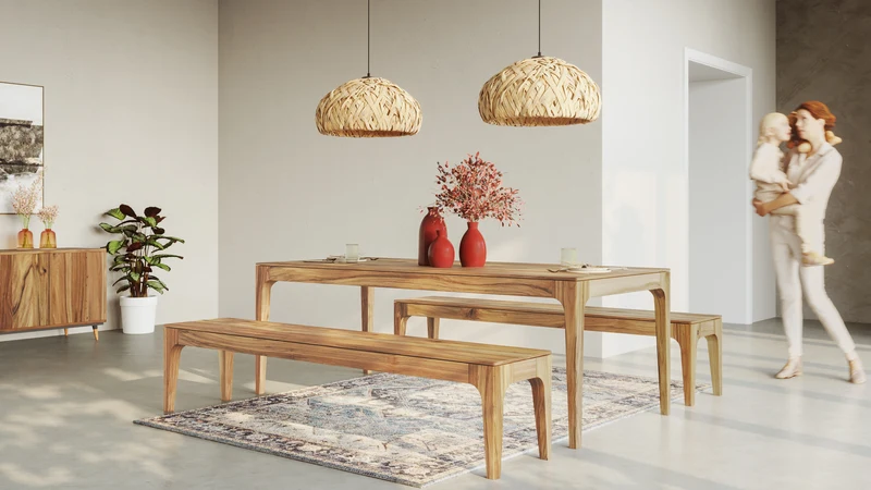 CAROLINA Walnut Extendable Dining Table