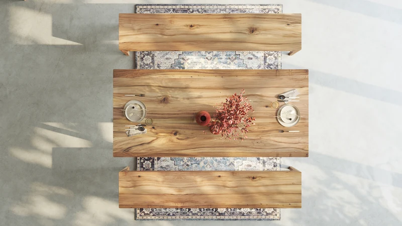 CAROLINA Walnut Extendable Dining Table
