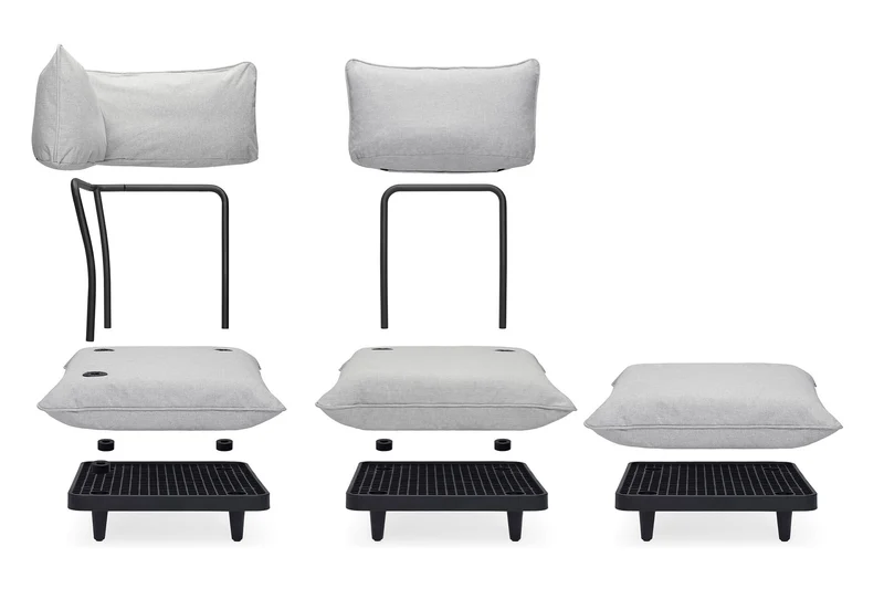 PALETTI - Module daybed canapé d'extérieur