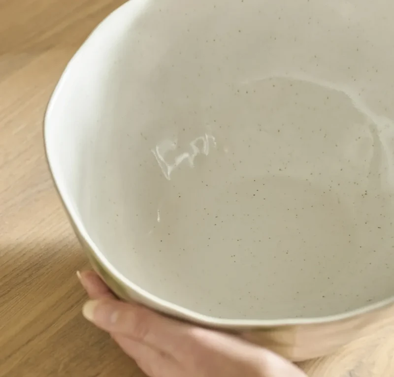 Hollywell Serving Bowl, Green Stripe