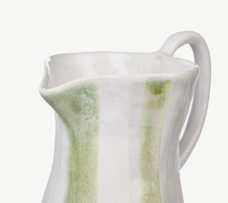 Hollywell Jug, Green Stripe