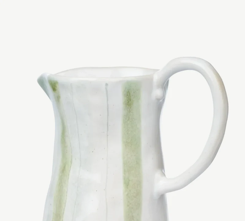 Hollywell Jug, Green Stripe