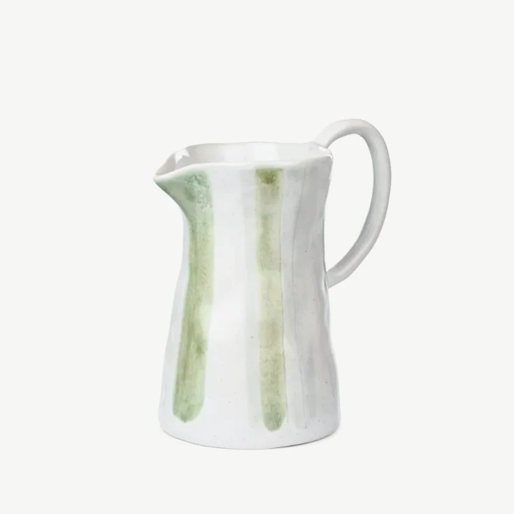 Hollywell Jug, Green Stripe