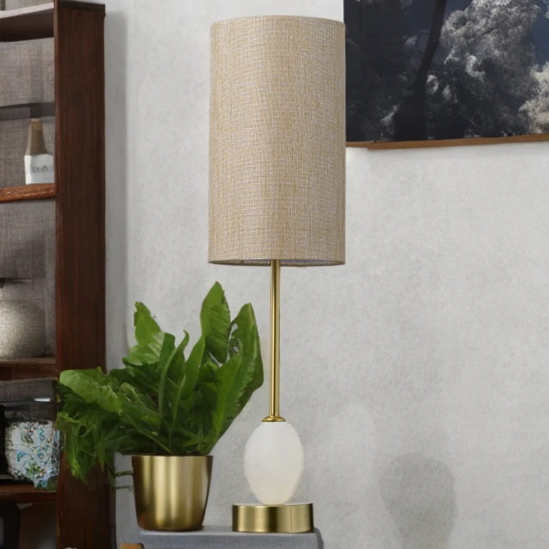Table Lamp Brass & Alabaster Finish