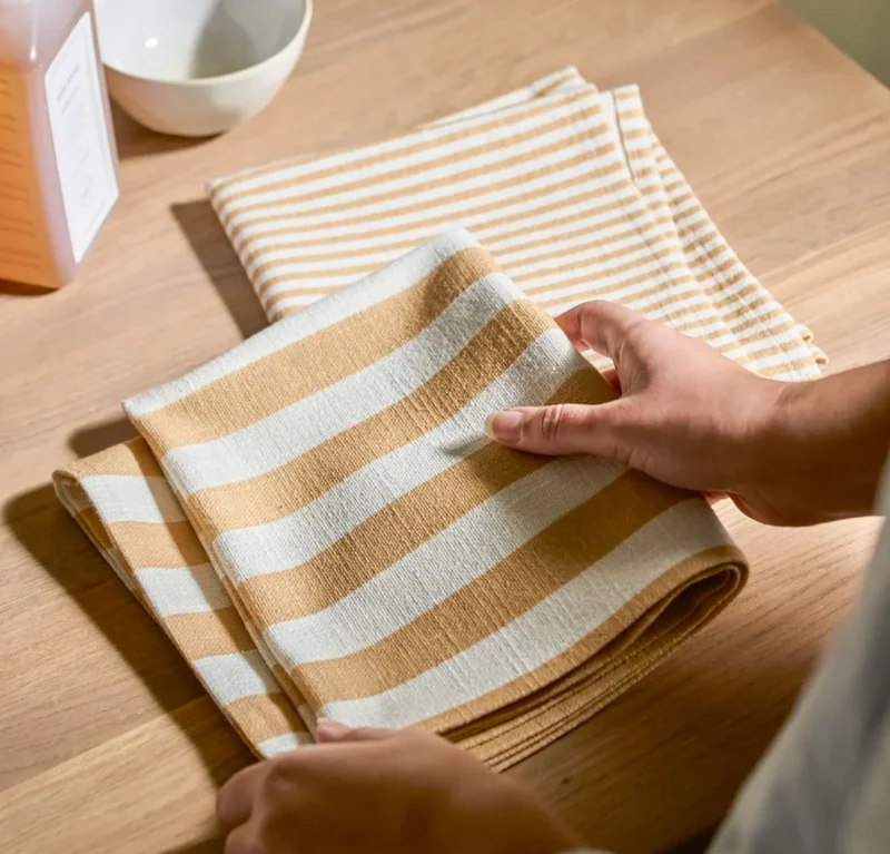 Aster Striped Tea Towels, Set of 2