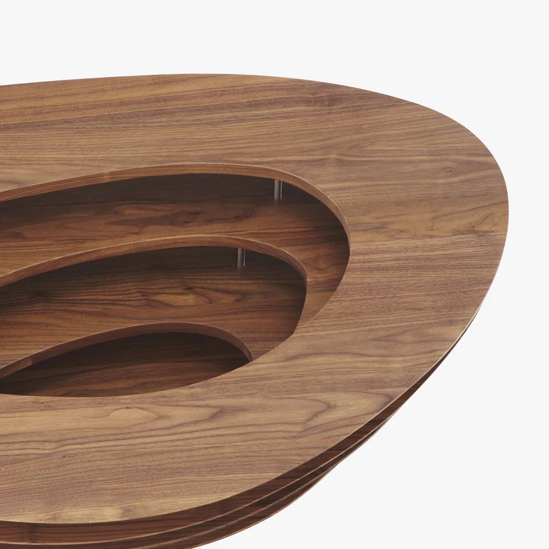 INTERSTICE - Table basse Noyer