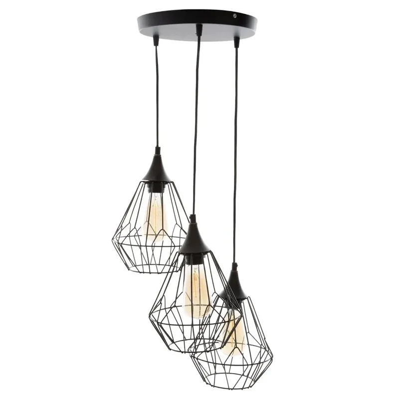 Suspension filaire Kaore Métal noir, D.25 cm