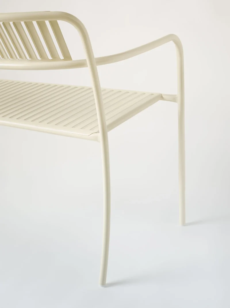 PATIO - Banc avec dossier lames