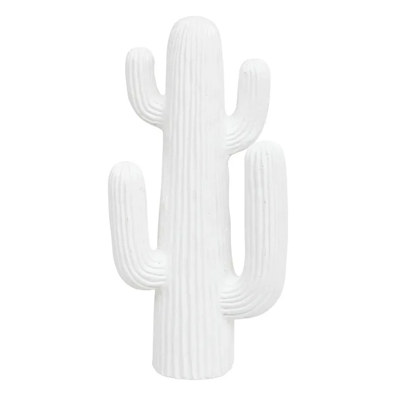 Cactus déco Rodrigo Blanc, H.38 cm