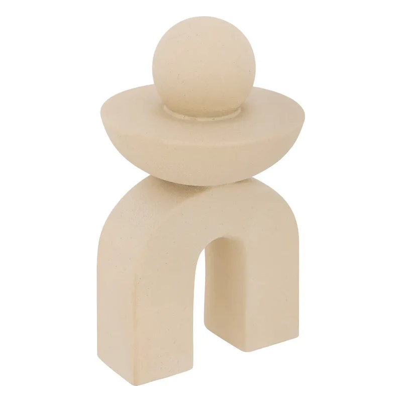 Déco à poser organique Wavy bliss Céramique, Beige, H.18 cm