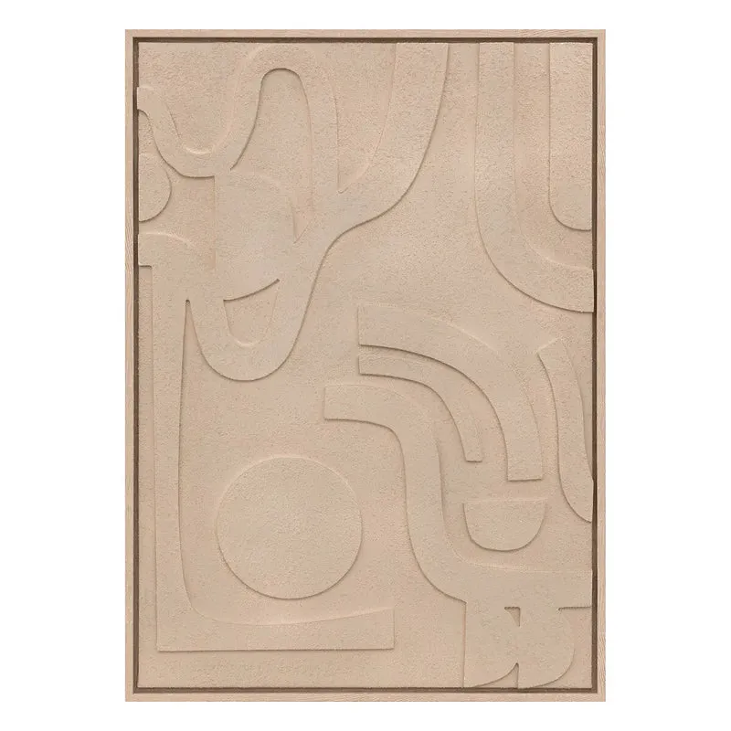 Déco murale 3D Azra Beige, 50x70 cm