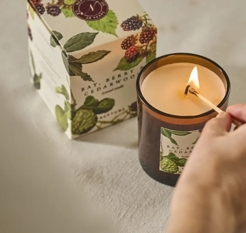 Bay, Berry & Cedarwood Scented Candle