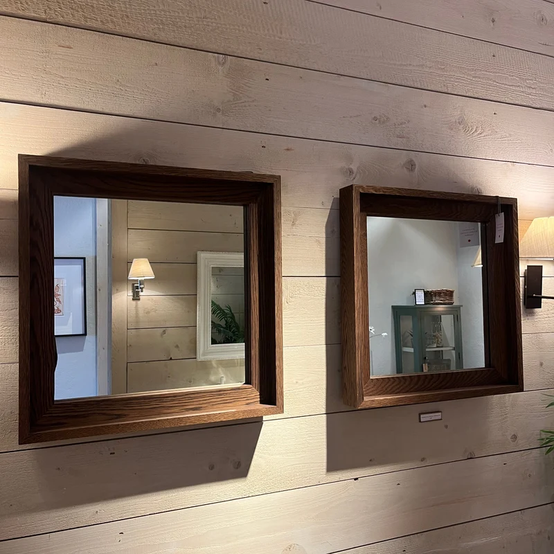 Ravenhead Darkened Oak Square Mirror
