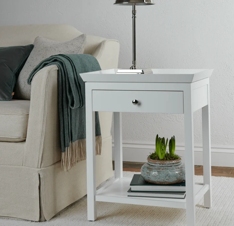Aldwych Tall Tray Side Table, Painted