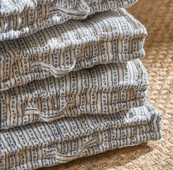 Florrie Floor Cushion 55x55cm - Navy