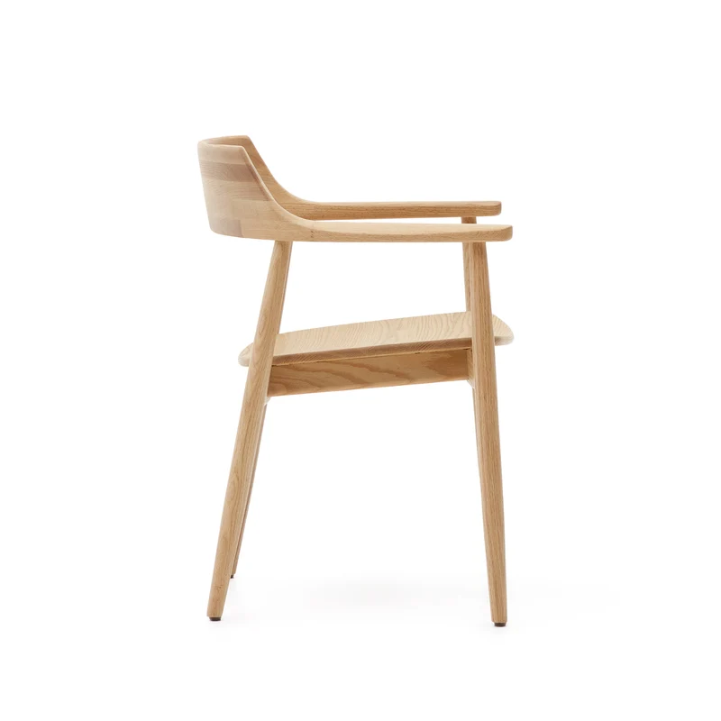 Fondes chair in solid oak wood with natural finish FSC Mix Credit