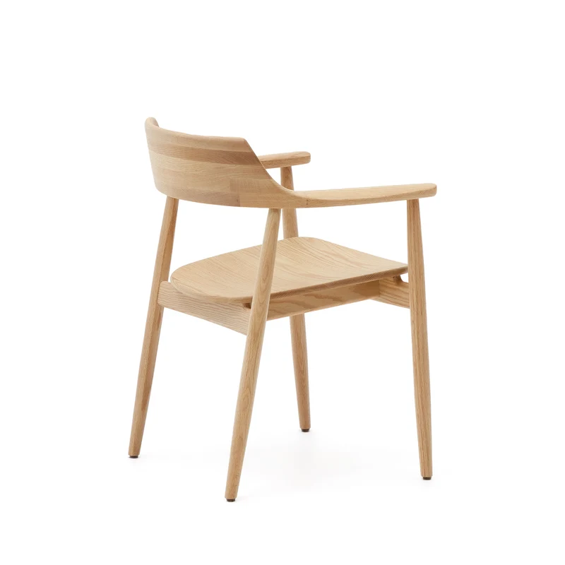 Fondes chair in solid oak wood with natural finish FSC Mix Credit