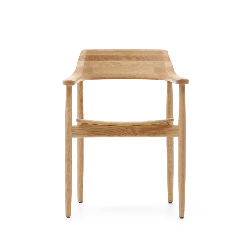 Fondes chair in solid oak wood with natural finish FSC Mix Credit
