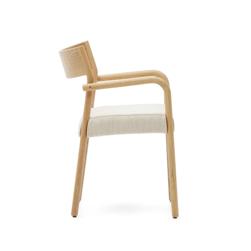 Falconera chair with a removable cover in solid oak wood with natural finish FSC Mix Credit