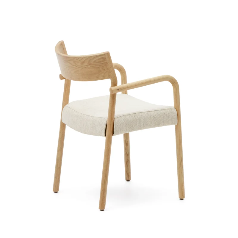 Falconera chair with a removable cover in solid oak wood with natural finish FSC Mix Credit