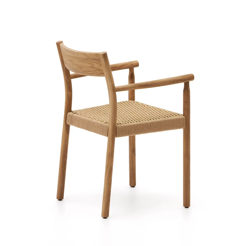 Yalia chair in solid oak with natural finish and rope seat FSC 100%