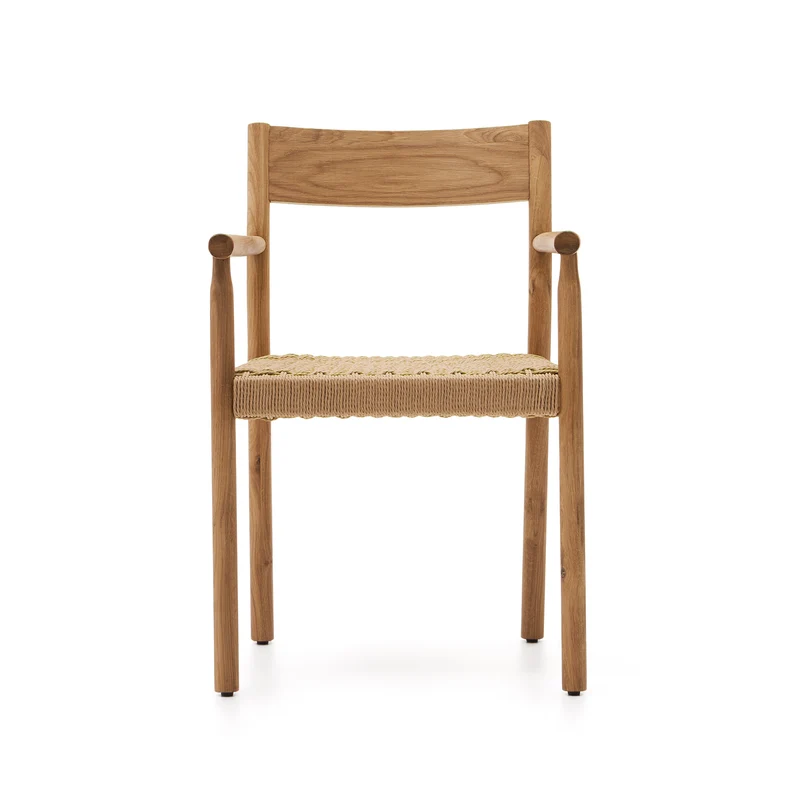Yalia chair in solid oak with natural finish and rope seat FSC 100%