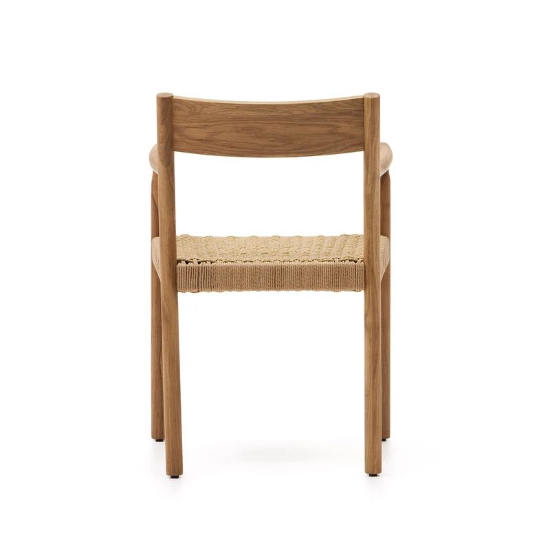Yalia chair in solid oak with natural finish and rope seat FSC 100%