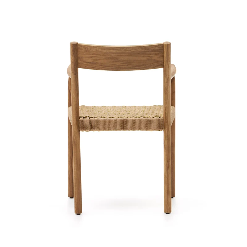 Yalia chair in solid oak with natural finish and rope seat FSC 100%