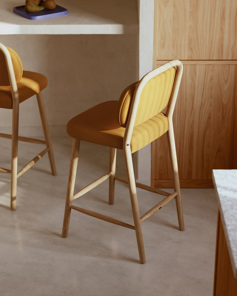 Helda stool in mustard 65 cm
