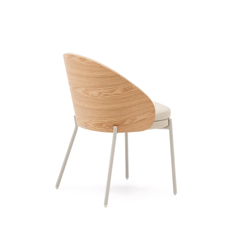 Eamy beige faux leather & natural