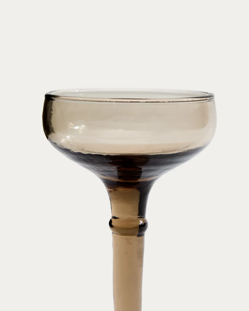 Vinea wine glass made of brown recycled glass