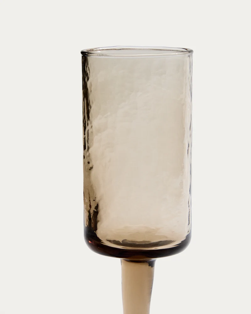 Obila wine glass made of brown recycled glass