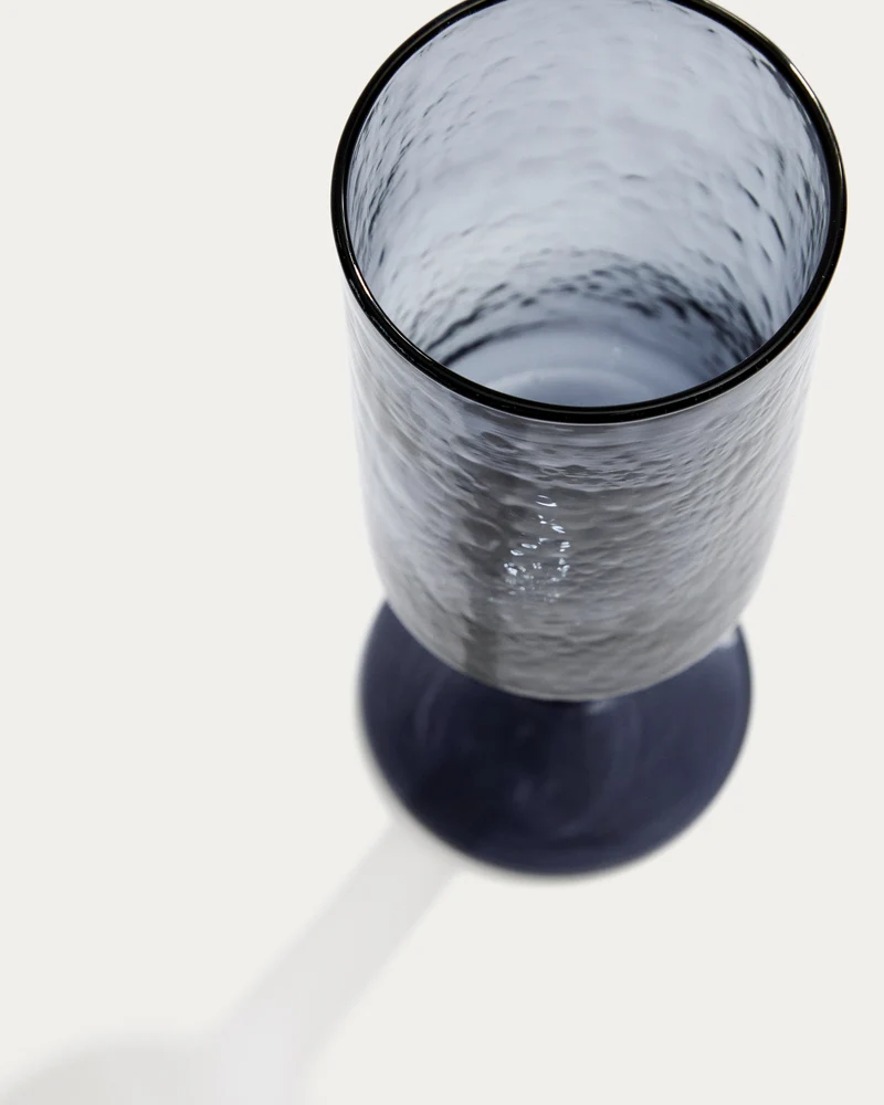 Obila wine glass made of blue recycled glass