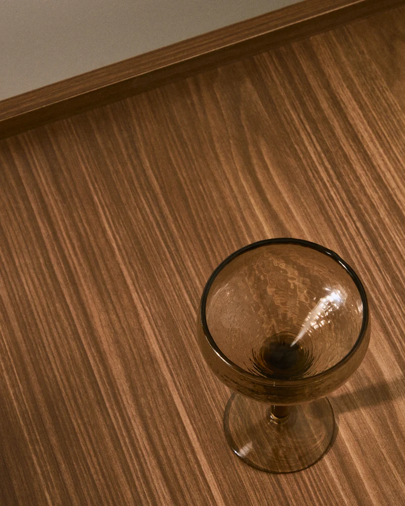 Sileia wine glass made of brown recycled glass