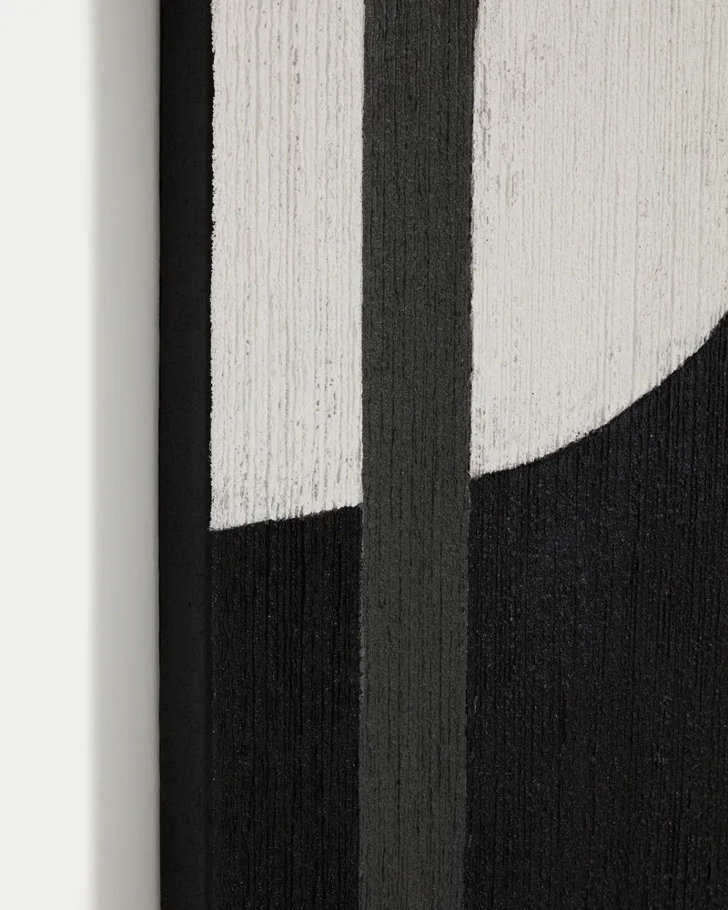 Onure black and white abstract picture 120 x 200cm