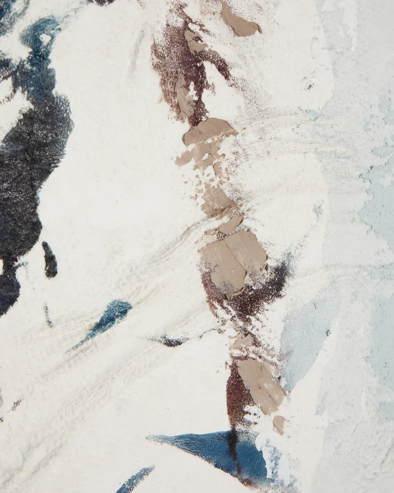 Erale grey and blue hand-painted abstract picture 120 x 200cm