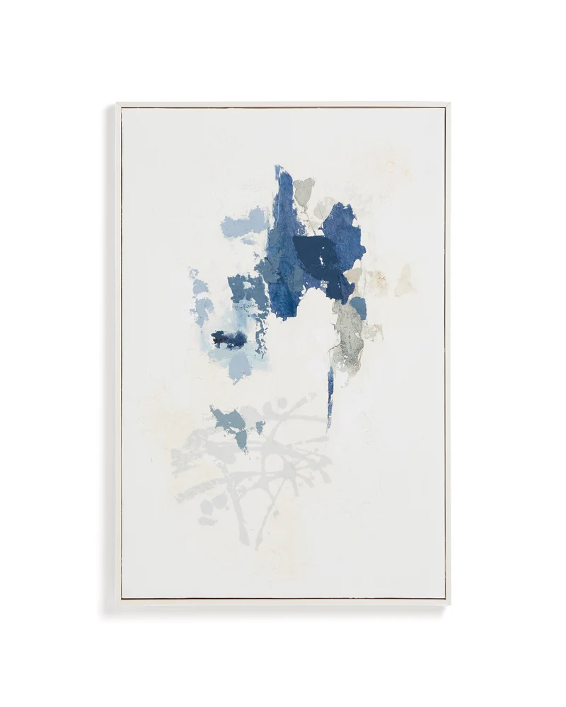 Erale grey and blue hand-painted abstract picture 60 x 90cm