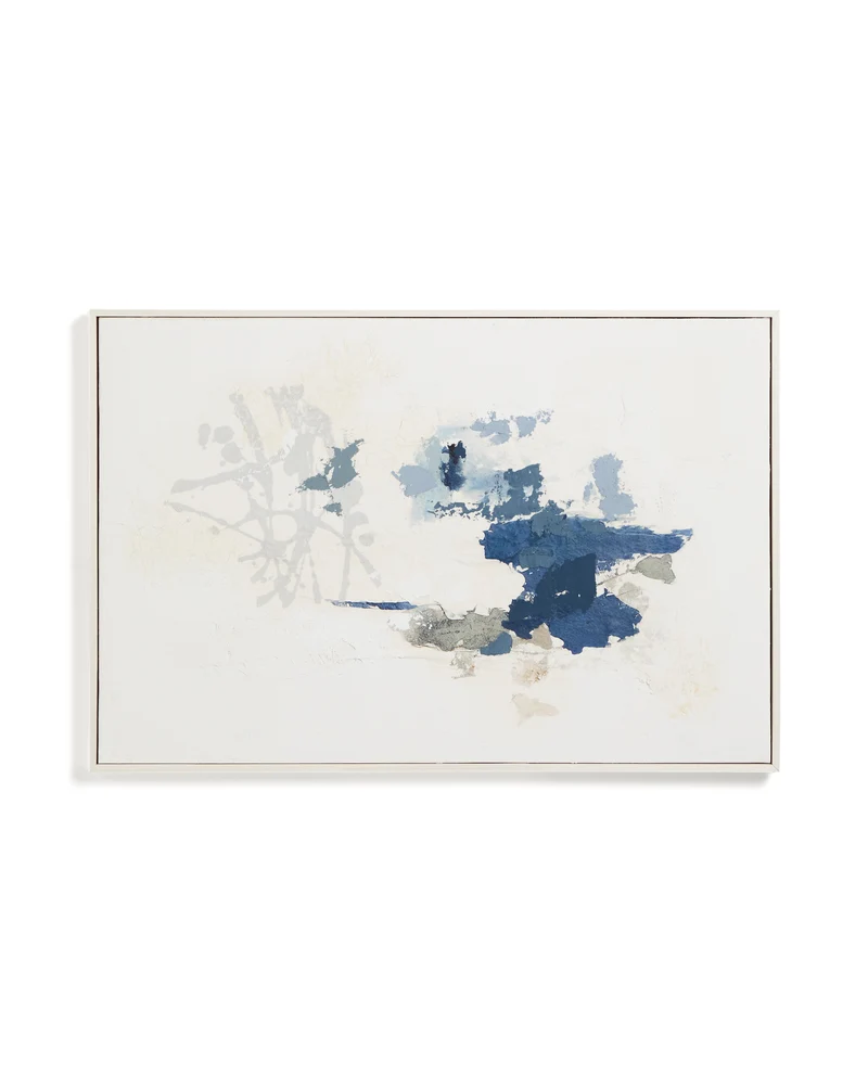 Erale grey and blue hand-painted abstract picture 60 x 90cm