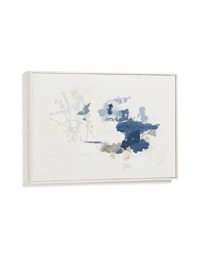 Erale grey and blue hand-painted abstract picture 60 x 90cm