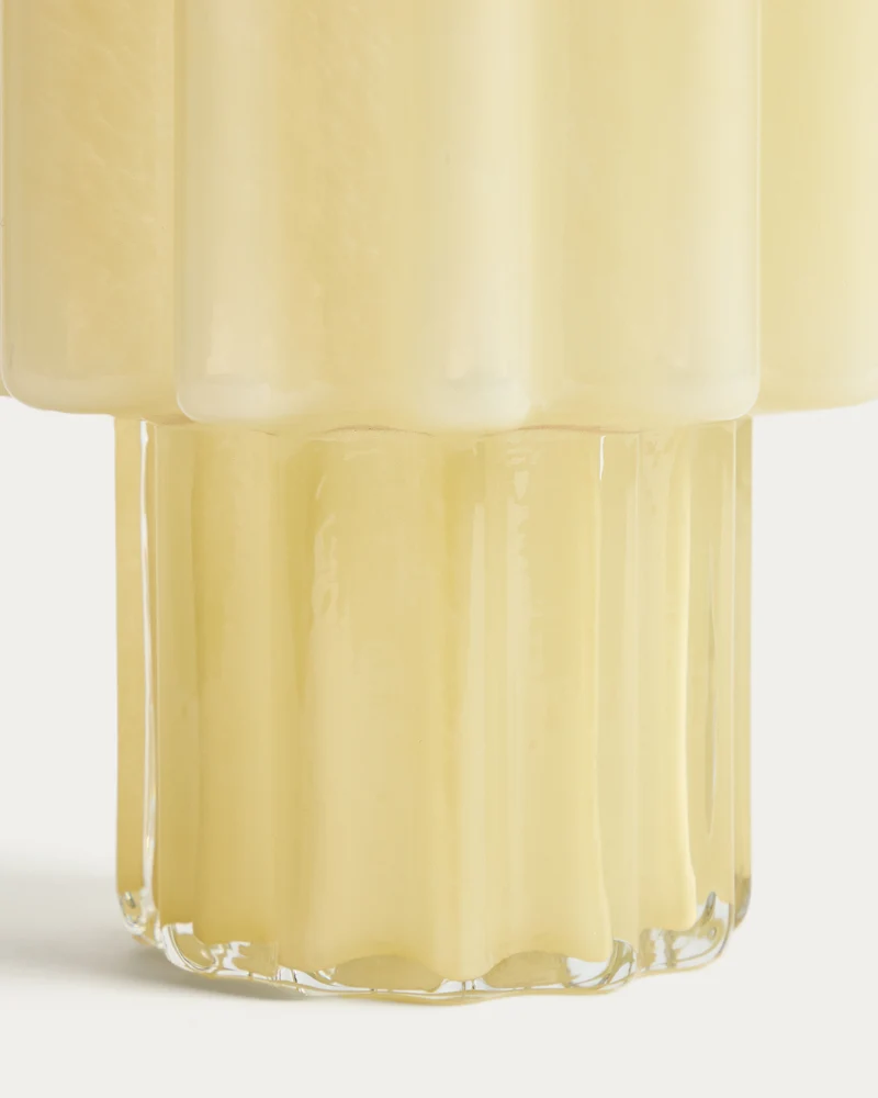 Cristila yellow glass vase 25cm