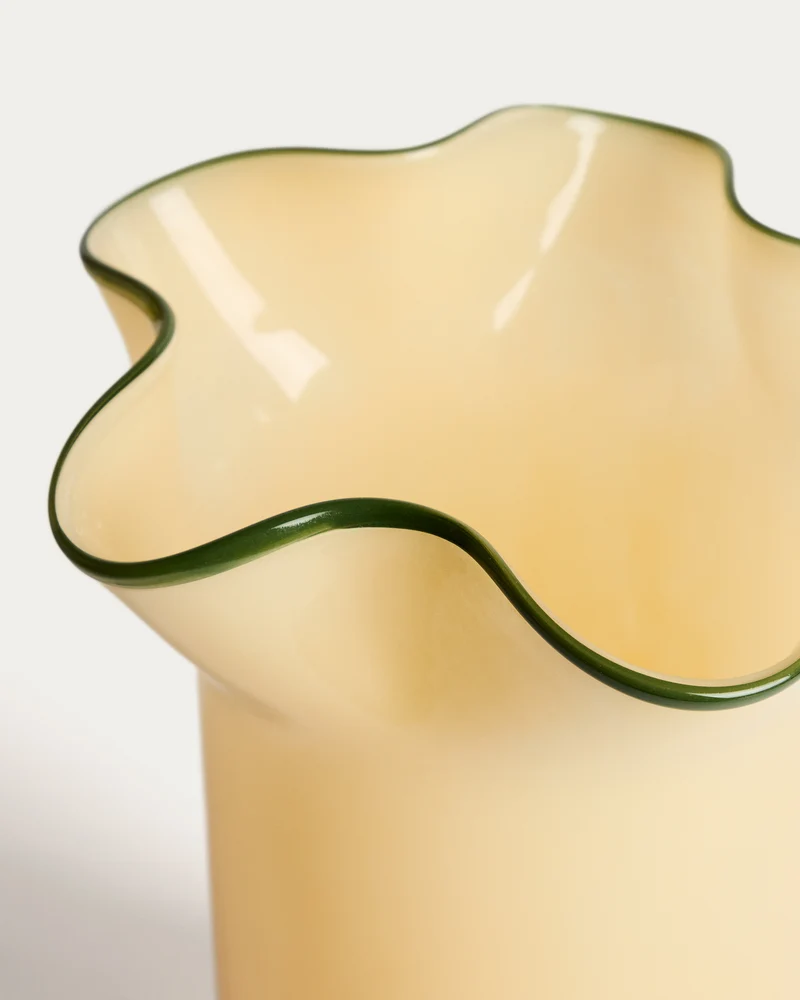Endasi yellow glass vase 31cm
