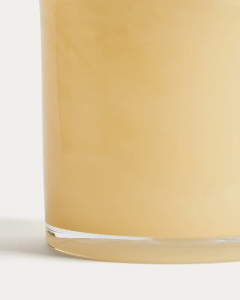 Endasi yellow glass vase 19.5cm