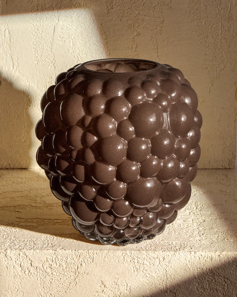 Mure brown glass vase 30cm