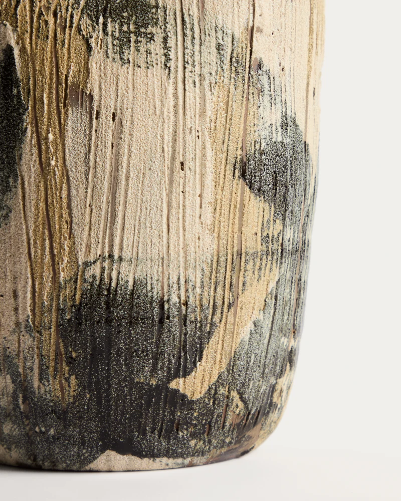 Dirva brown ceramic vase 23cm