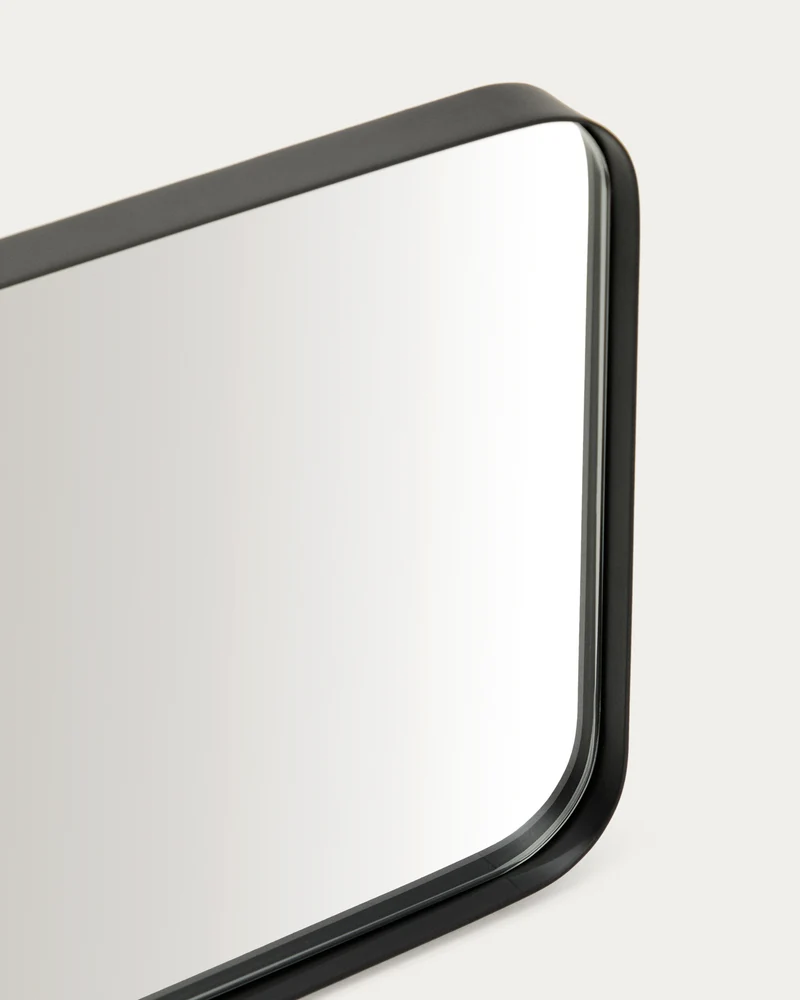 Marco black metal mirror 55.5 x 150.5cm